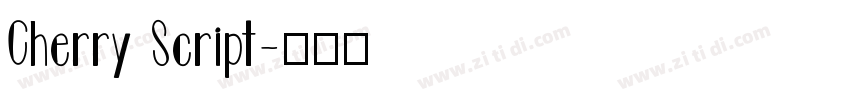 Cherry Script字体转换